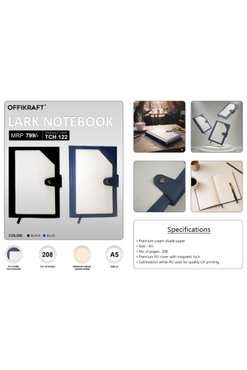 Offikraft Lark Notebook - Black